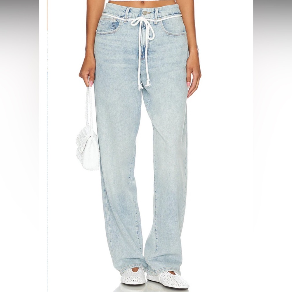 NWT Good American 90s Loose Drawstring Jeans in Indigo666